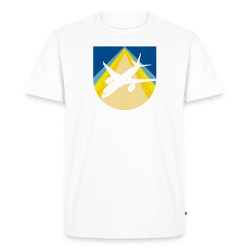 Pilotes d’aviation - T-shirt Premium bio Homme - blanc - Devant - Nico (187cm)