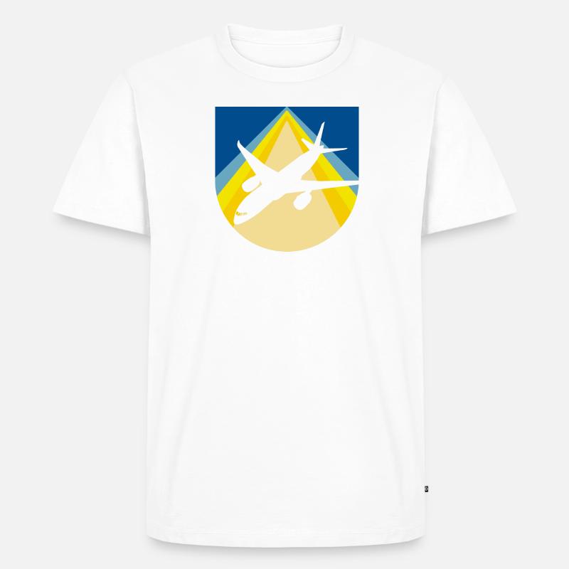 Luftfahrt Flieger - Männer Premium Bio T-Shirt - Weiß