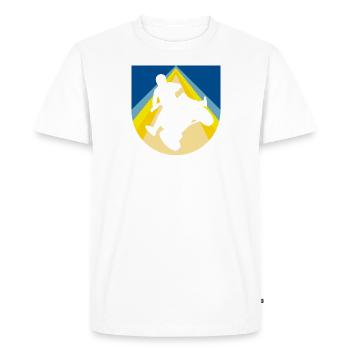 VTT cascadeur - T-shirt Premium bio Homme - blanc - Devant - Nico (187cm)