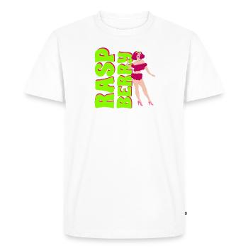 Vintage Pin-up Framboise - T-shirt Premium bio Homme - blanc - Devant - Nico (187cm)