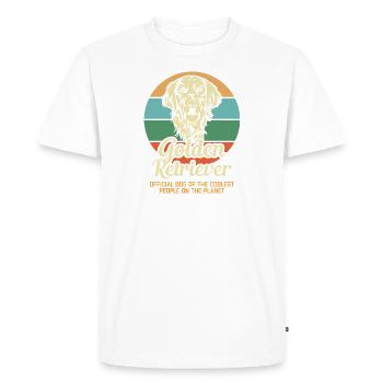 golden retriever - T-shirt Premium bio Homme - blanc - Devant - Nico (187cm)
