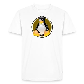 Linux Tux - Männer Premium Bio T-Shirt - Weiß - Vorne - Nico (187cm)