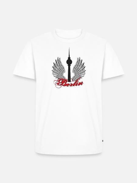Berliner Fernsehturm - Männer Premium Bio T-Shirt - Weiß