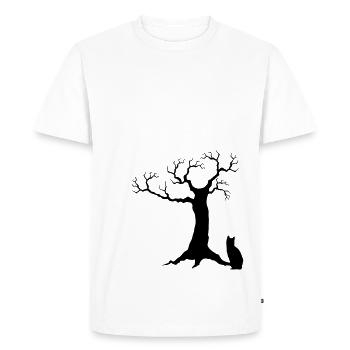 Chat chat arbre chats - T-shirt Premium bio Homme - blanc - Devant - Nico (187cm)
