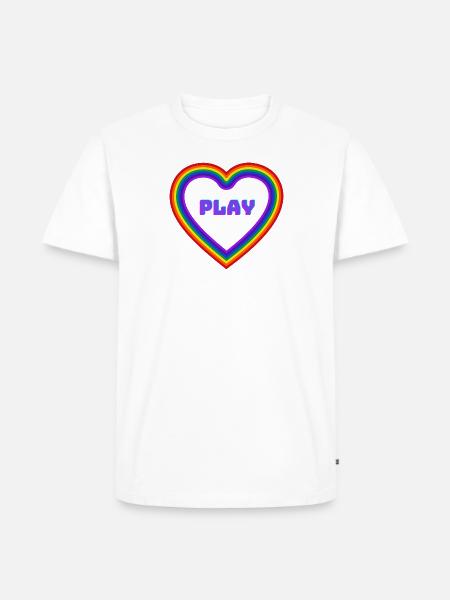 play - Männer Premium Bio T-Shirt - Weiß