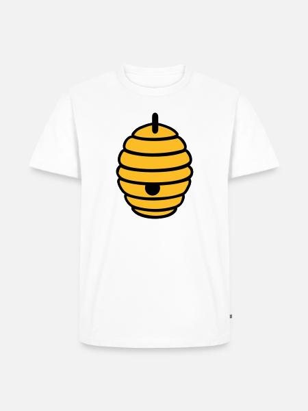 beehive - Men's Premium Organic T-Shirt - white