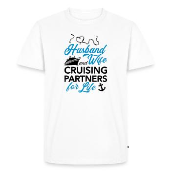 Croisière - T-shirt Premium bio Homme - blanc - Devant - Nico (187cm)