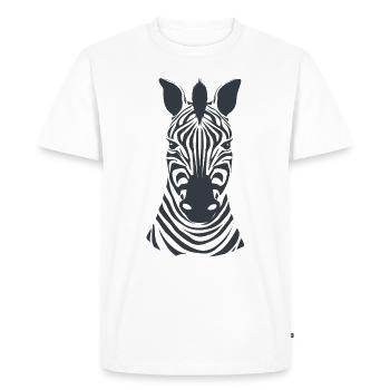 Cool zebra Halloween gift Mardi Gras costume - Men's Premium Organic T-Shirt - white - Front - Nico (187cm)