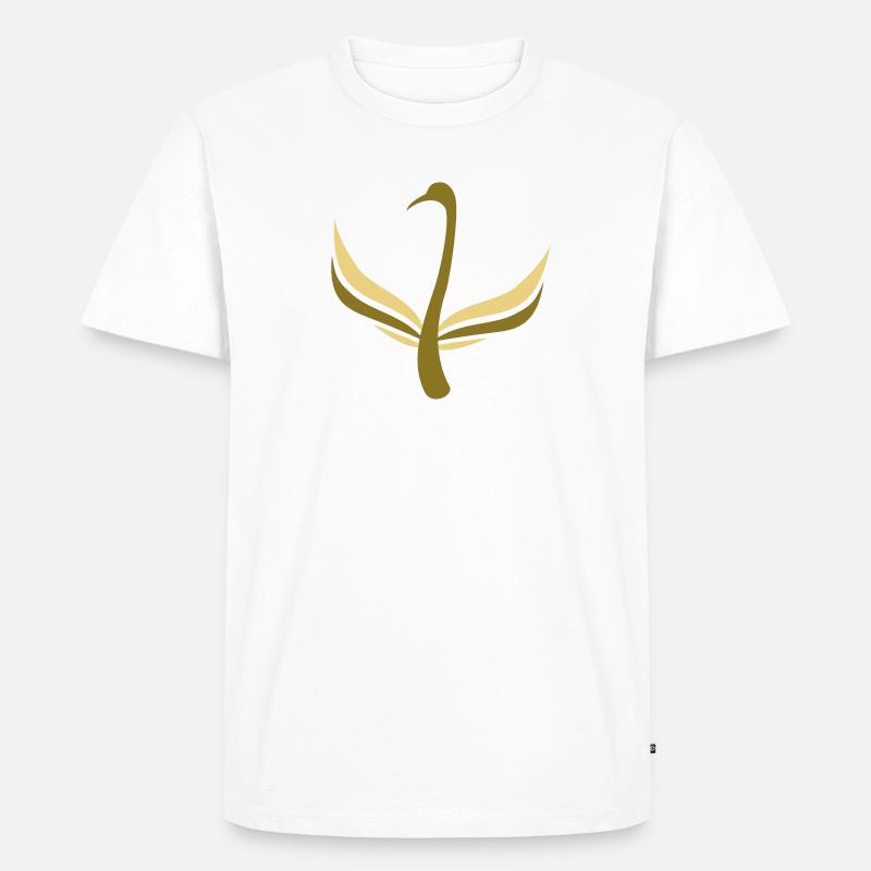 Schwan 2fbg - Männer Premium Bio T-Shirt - Weiß
