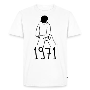 1971 Birthday 1971 - Men's Premium Organic T-Shirt - white - Front - Nico (187cm)