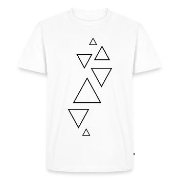 triangles formes hipster - T-shirt Premium bio Homme - blanc - Devant - Nico (187cm)