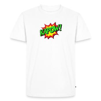 KAPOW Comic Explosion - Men's Premium Organic T-Shirt - white - Front - Nico (187cm)