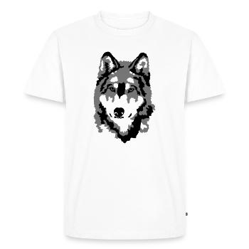 loup - T-shirt Premium bio Homme - blanc - Devant - Nico (187cm)