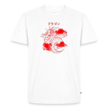 Japanese Dragon Anime Otaku Red Dragon Asia - Men's Premium Organic T-Shirt - white - Front - Nico (187cm)