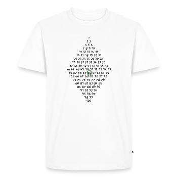 60e anniversaire - T-shirt Premium bio Homme - blanc - Devant - Nico (187cm)