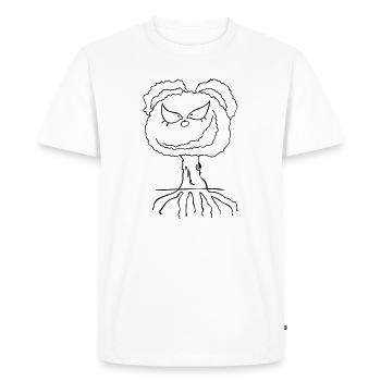Arbre effronté - T-shirt Premium bio Homme - blanc - Devant - Nico (187cm)