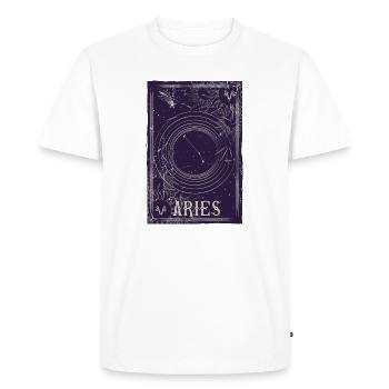 Bélier Constellation Anneau Céleste - T-shirt Premium bio Homme - blanc - Devant - Nico (187cm)