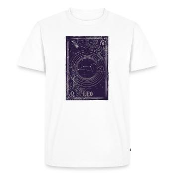Lion, Constellation, Ciel nocturne - T-shirt Premium bio Homme - blanc - Devant - Nico (187cm)