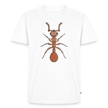 Étreindre une fourmi - T-shirt Premium bio Homme - blanc - Devant - Nico (187cm)