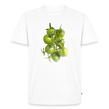 Green tomatoes on the vine - Men's Premium Organic T-Shirt - white - Front - Nico (187cm)