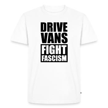 Les fourgonnettes combattent le fascisme - T-shirt Premium bio Homme - blanc - Devant - Nico (187cm)