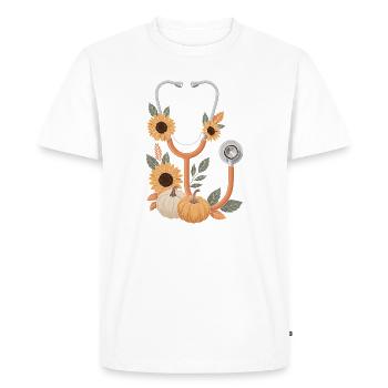 Stéthoscope d’automne - T-shirt Premium bio Homme - blanc - Devant - Nico (187cm)