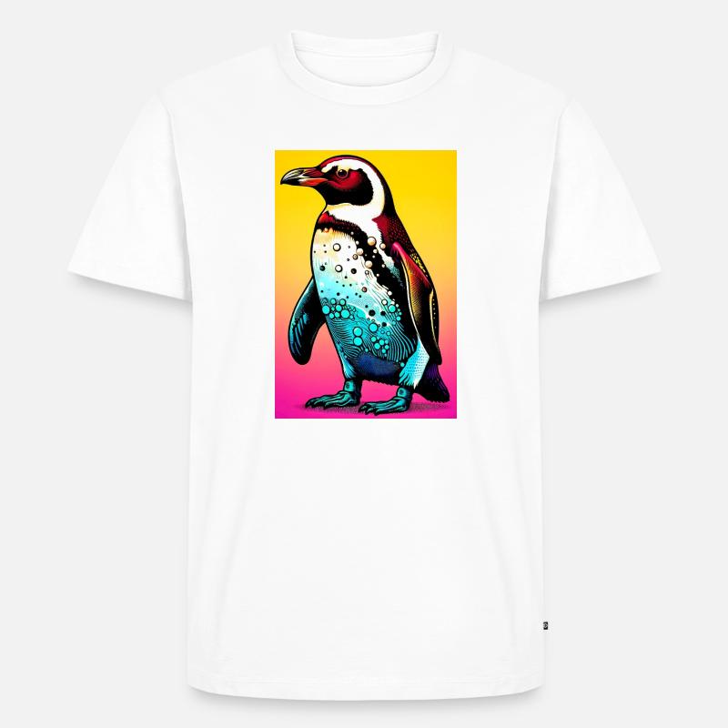 Pinguin - Männer Premium Bio T-Shirt - Weiß