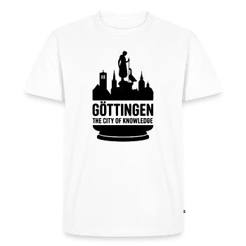 Göttingen City of Knowledge - Men's Premium Organic T-Shirt - white - Front - Nico (187cm)