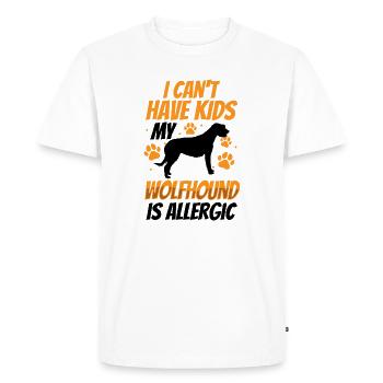 Irish Wolfhound est allergique - T-shirt Premium bio Homme - blanc - Devant - Nico (187cm)