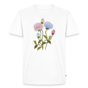 Fleur - T-shirt Premium bio Homme - blanc - Devant - Nico (187cm)