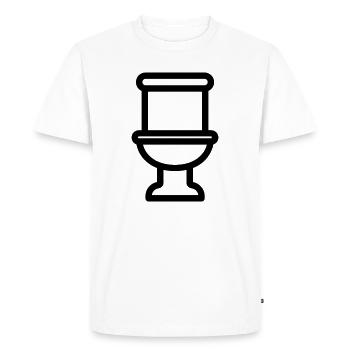 toilet - Men's Premium Organic T-Shirt - white - Front - Nico (187cm)