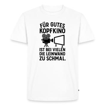 Mental Cinema Screen - Men's Premium Organic T-Shirt - white - Front - Nico (187cm)
