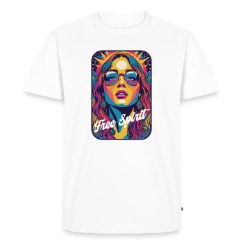 Kandi PLUR Rave Free Spirit Pop Art - T-shirt Premium bio Homme - blanc - Devant - Nico (187cm)