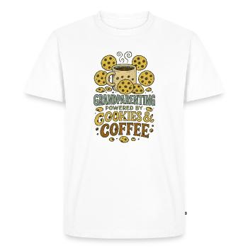 Grandparenting Cookies & Coffee - Men's Premium Organic T-Shirt - white - Front - Nico (187cm)