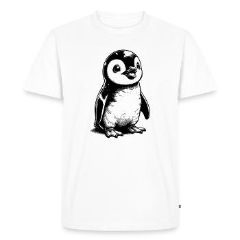 Bébé Pingouin Enfant Câlin Petit Enfant Mignon Câlin - T-shirt Premium bio Homme - blanc - Devant - Nico (187cm)