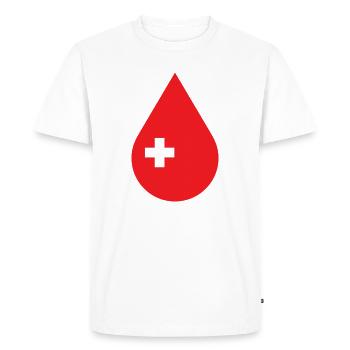 Donate blood, blood donation service, blood donors - Men's Premium Organic T-Shirt - white - Front - Nico (187cm)
