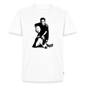 Short and clear floorball - Men's Premium Organic T-Shirt - white - Front - Nico (187cm)