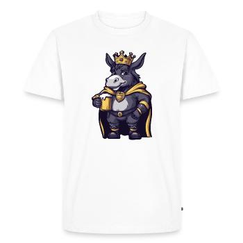 Roi de la Bière Âne - T-shirt Premium bio Homme - blanc - Devant - Nico (187cm)