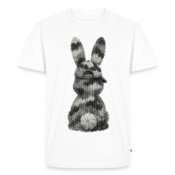 Lapin derrière le camouflage Casquette Camouflage - T-shirt Premium bio Homme - blanc - Devant - Nico (187cm)