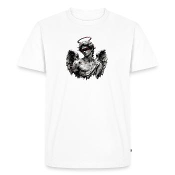 Glitch Angel: Wounded Statue - Men's Premium Organic T-Shirt - white - Front - Nico (187cm)