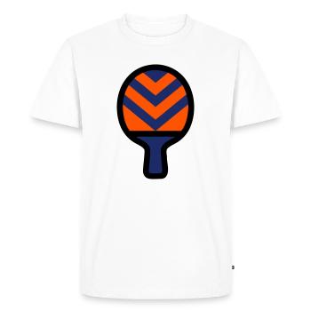 Raquettes de tennis de table Club de tennis de table Sports - T-shirt Premium bio Homme - blanc - Devant - Nico (187cm)