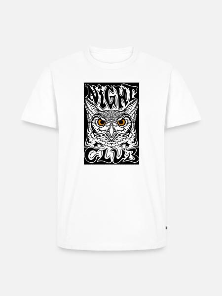 Unheilvolle Augen im Dunkeln - Männer Premium Bio T-Shirt - Weiß