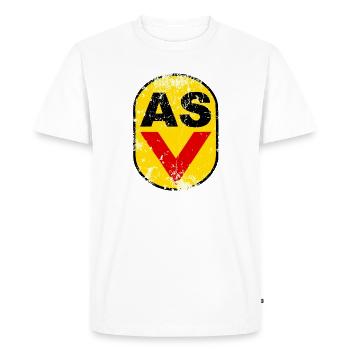 ASV - GDR - Army Sports Club - NVA - Retro - Men's Premium Organic T-Shirt - white - Front - Nico (187cm)