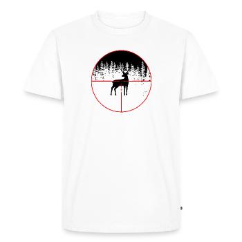 Chasseur de chasse - T-shirt Premium bio Homme - blanc - Devant - Nico (187cm)