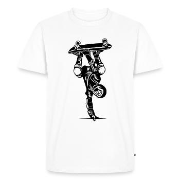 Skateur / skateur 02_black - T-shirt Premium bio Homme - blanc - Devant - Nico (187cm)