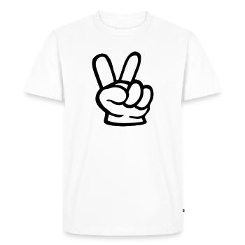 main victoire - T-shirt Premium bio Homme - blanc - Devant - Nico (187cm)