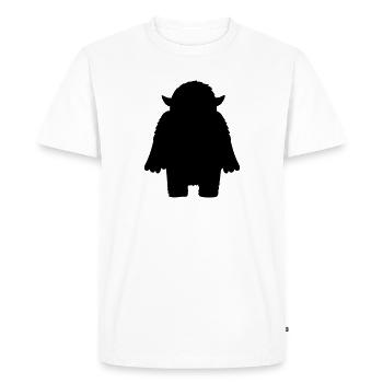 Idée cadeau chemise monstre noir et blanc - T-shirt Premium bio Homme - blanc - Devant - Nico (187cm)