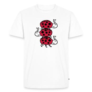 Tour de la coccinelle - T-shirt Premium bio Homme - blanc - Devant - Nico (187cm)