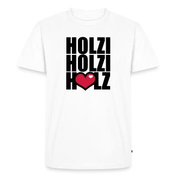 Ich und mein Holz - T-shirt Premium bio Homme - blanc - Devant - Nico (187cm)