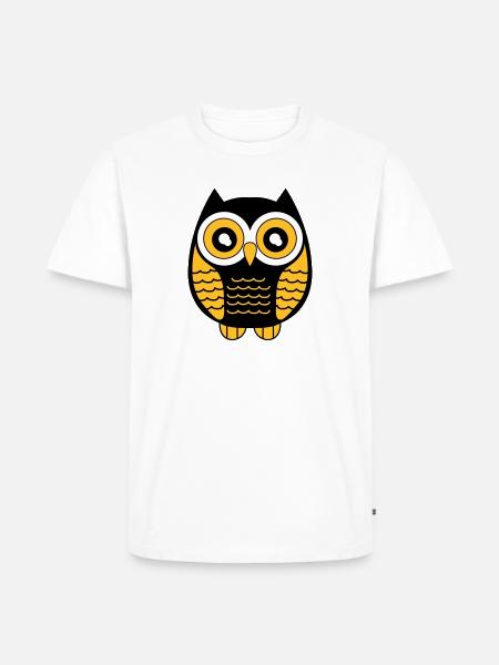 eule_02 - Men's Premium Organic T-Shirt - white